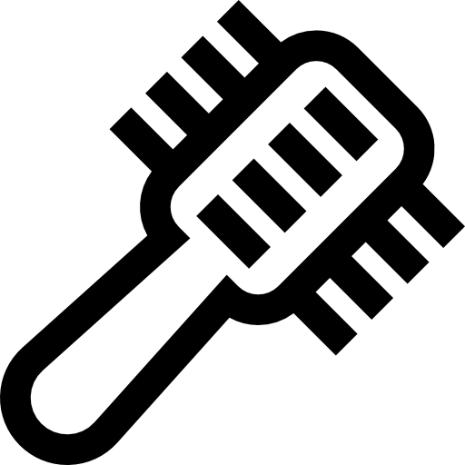 Hairbrush Basic Rounded Lineal icon