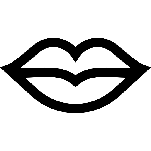 labios Basic Rounded Lineal icono