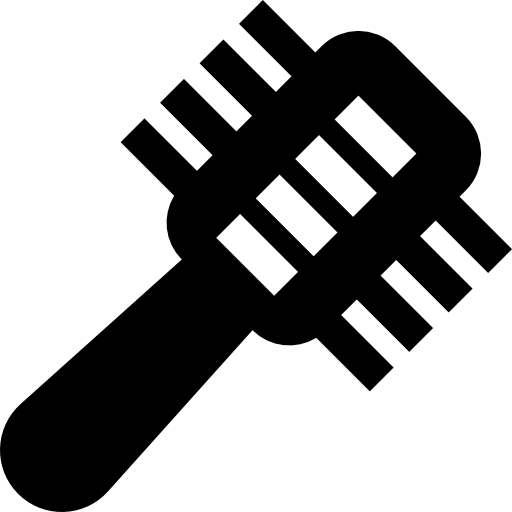 Hairbrush Basic Rounded Filled icon