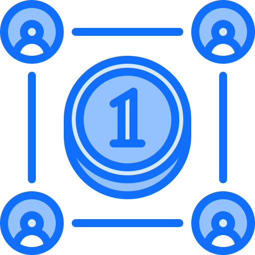 コイン Coloring Blue icon