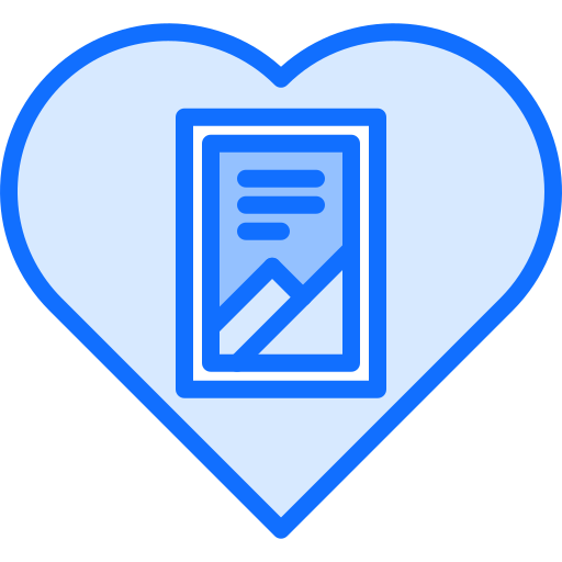 Postage stamp Coloring Blue icon