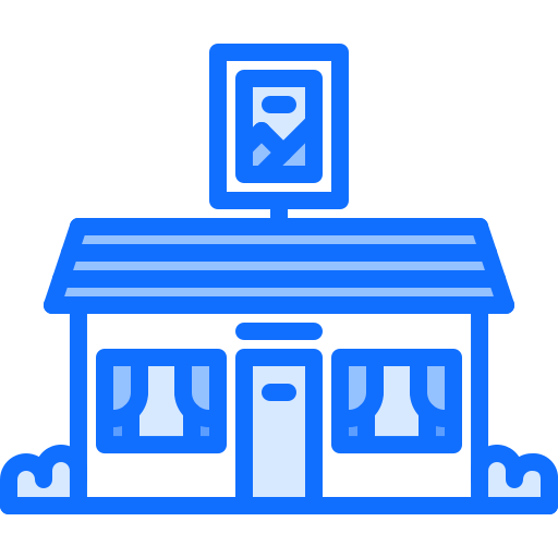 Shop Coloring Blue icon