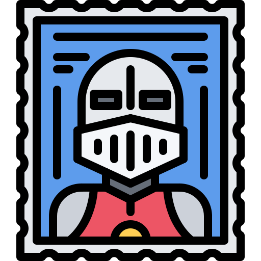 postzegel Coloring Color icoon