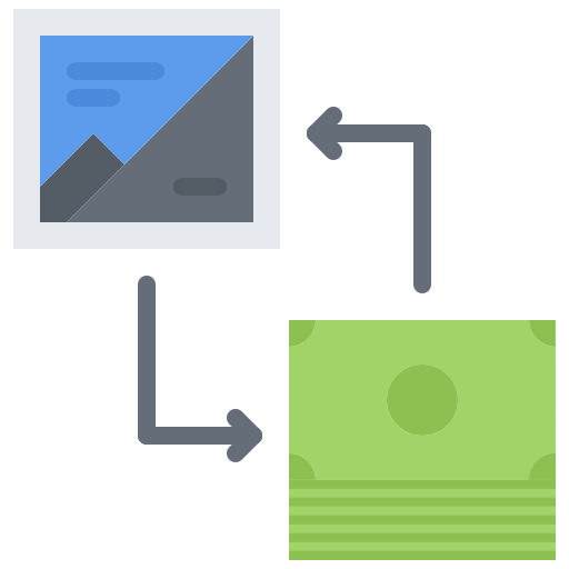 Purchase Coloring Flat icon