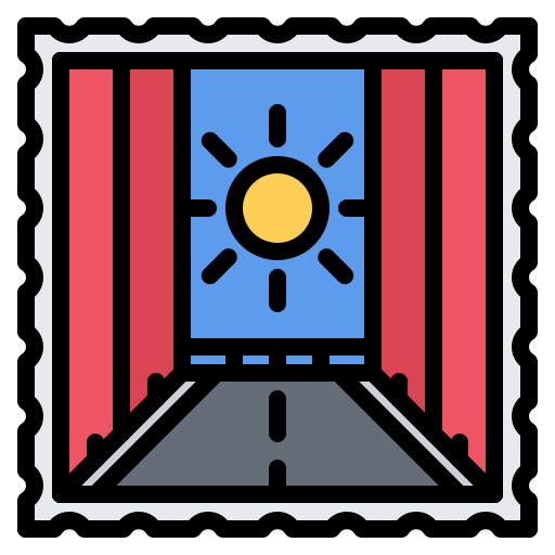 sello de correos Coloring Color icono