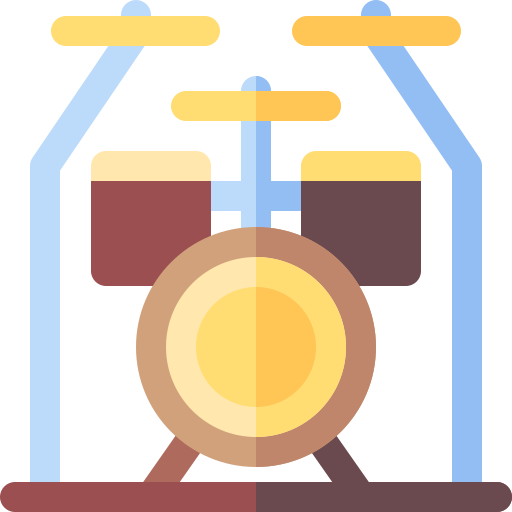 Drum kit Basic Rounded Flat icon