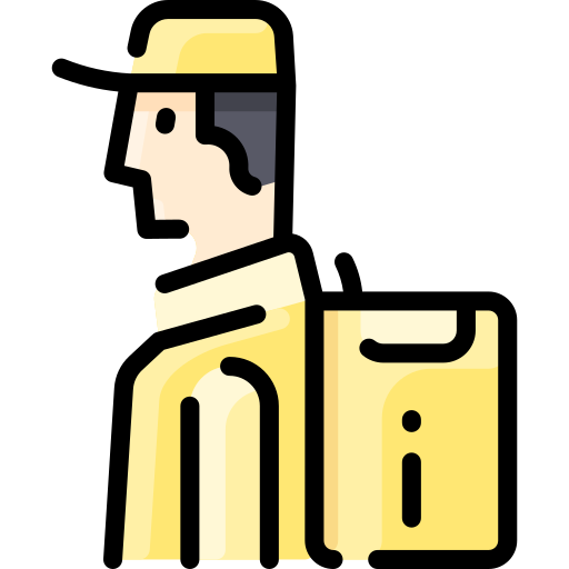 Delivery courier Vitaliy Gorbachev Lineal Color icon