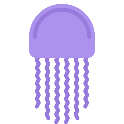 Jellyfish Coloring Flat icon
