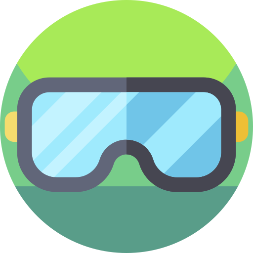 Safety goggles Geometric Flat Circular Flat icon