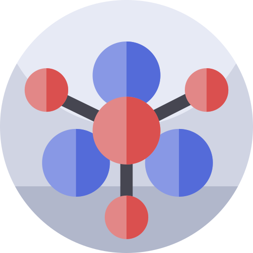 분자 Geometric Flat Circular Flat icon