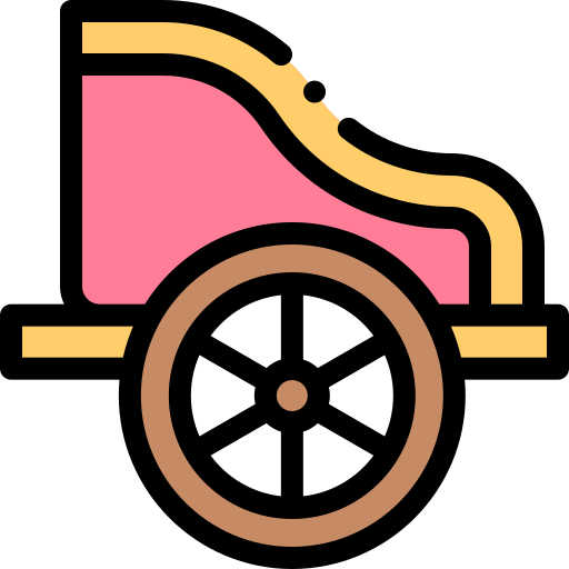 Chariot Detailed Rounded Lineal color icon