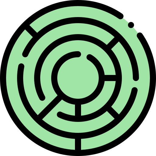 labyrinth Detailed Rounded Lineal color icon