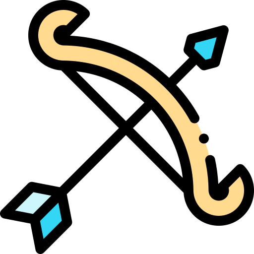 arc et des flèches Detailed Rounded Lineal color Icône