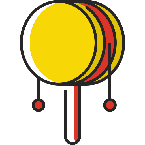 Rattle drum Generic Color Omission icon