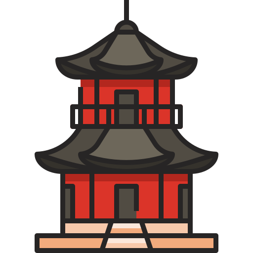pagoda Generic Outline Color ikona
