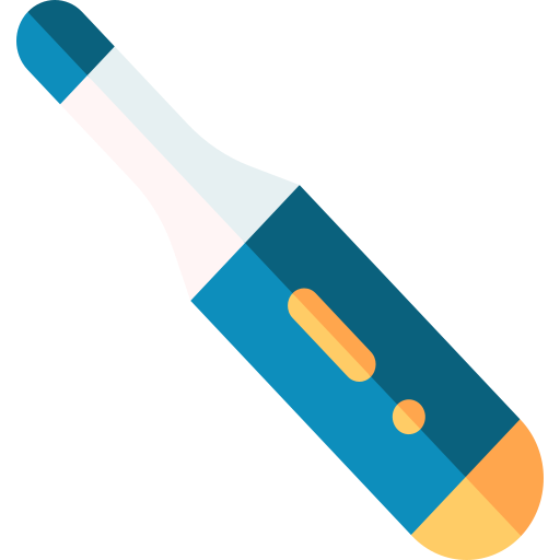 thermomètre Basic Rounded Flat Icône