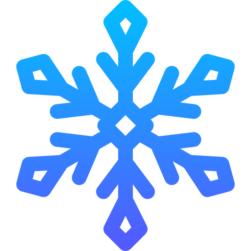 copo de nieve Basic Gradient Lineal color icono