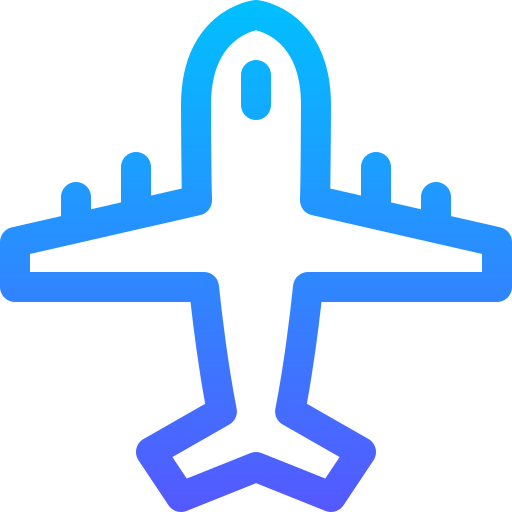 비행기 Basic Gradient Lineal color icon