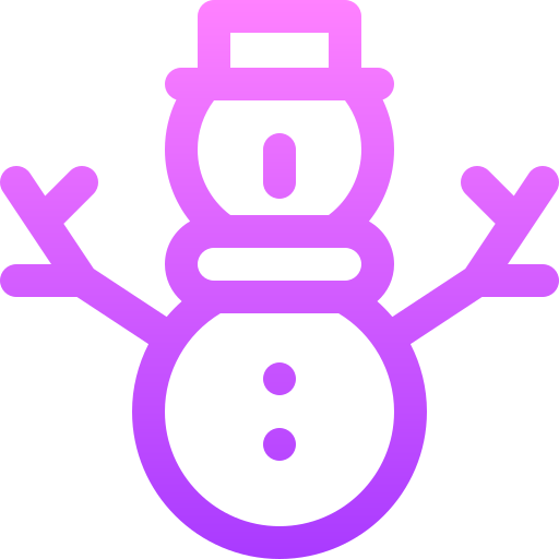 Snowman Basic Gradient Lineal color icon