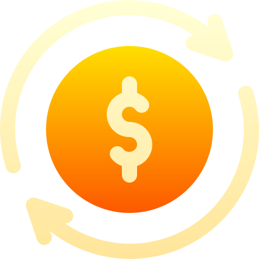 Currency exchange Basic Gradient Gradient icon