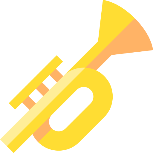 trompete Basic Straight Flat Ícone
