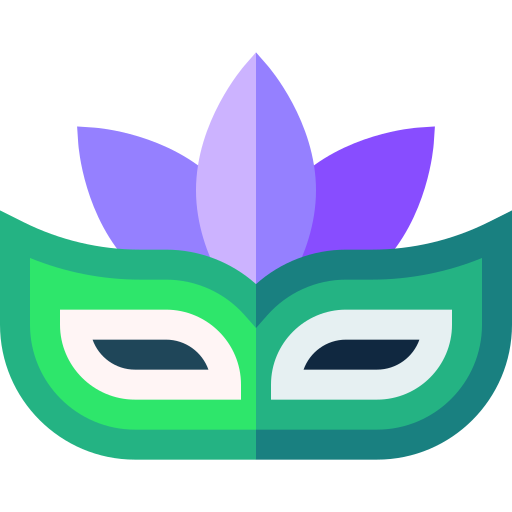 Carnival mask Basic Straight Flat icon