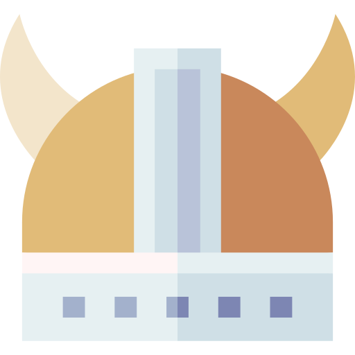 Viking helmet Basic Straight Flat icon