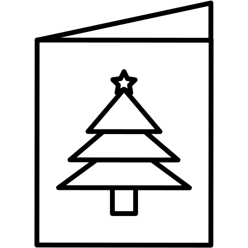 tarjeta de navidad Generic Detailed Outline icono