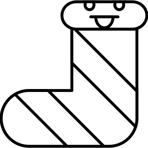calcetines de navidad Generic Detailed Outline icono