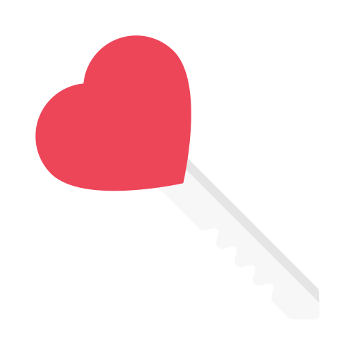 llave de amor Vector Stall Flat icono