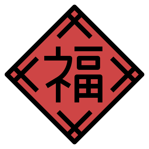 símbolo chino Generic Outline Color icono