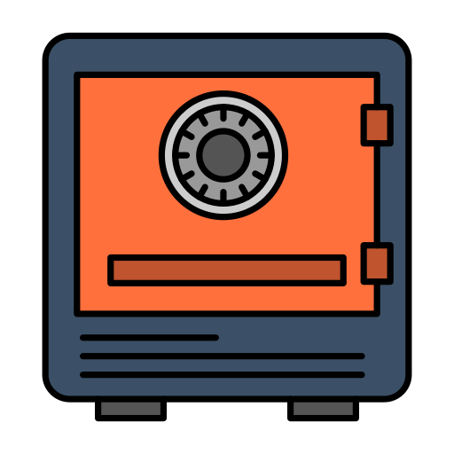Safe box Flatart Icons Lineal Color icon