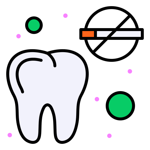 Tooth Flatart Icons Lineal Color icon