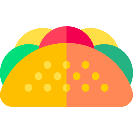 tacos Basic Rounded Flat icono