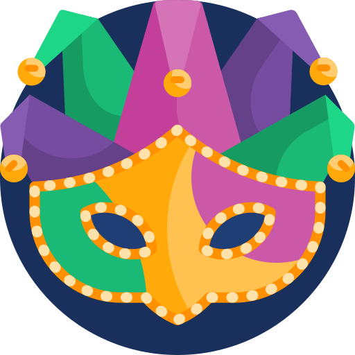 máscara de carnaval Detailed Flat Circular Flat icono