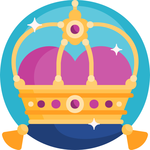 Crown Detailed Flat Circular Flat icon