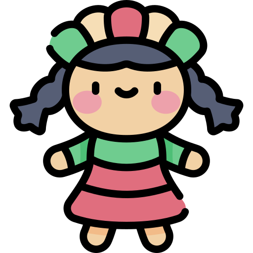 人形 Kawaii Lineal color icon
