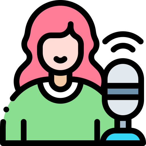 Podcaster Detailed Rounded Lineal color icon