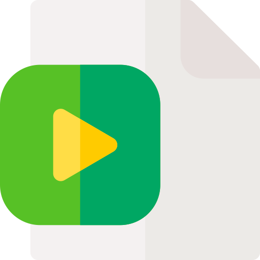 video Basic Rounded Flat icon