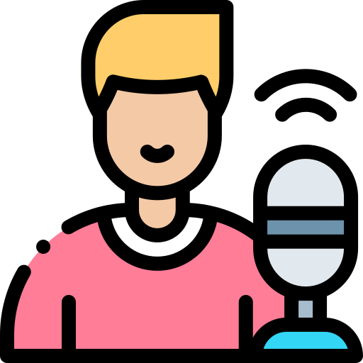 podcaster Detailed Rounded Lineal color icon