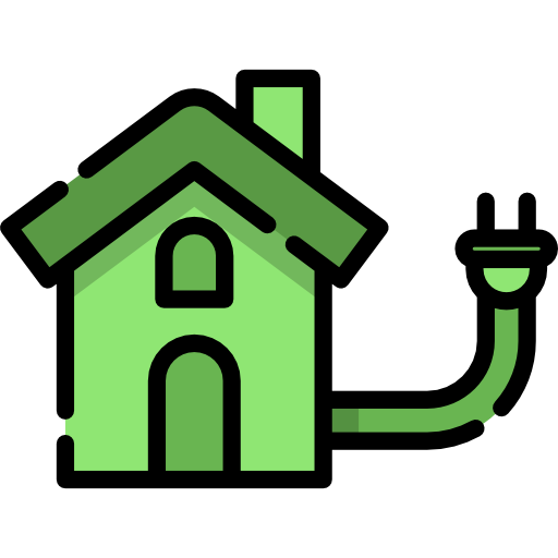 Green home Special Lineal color icon