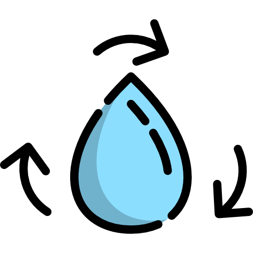 Recycling water Special Lineal color icon