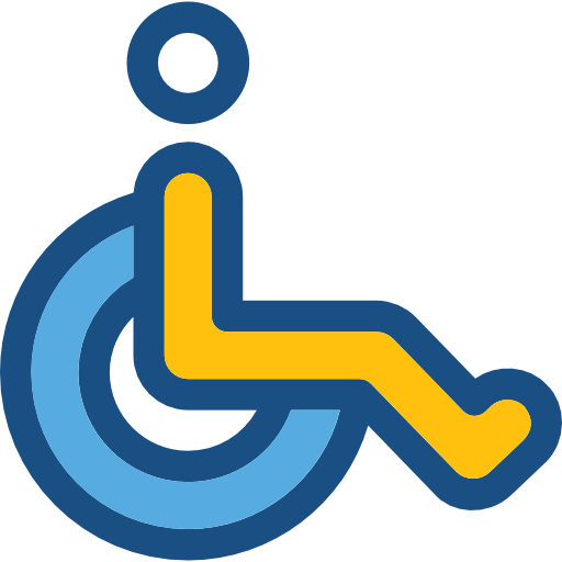 wózek inwalidzki Prosymbols Duotone ikona