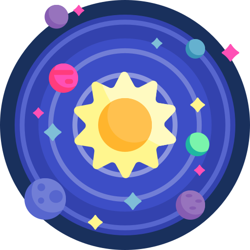 태양계 Detailed Flat Circular Flat icon