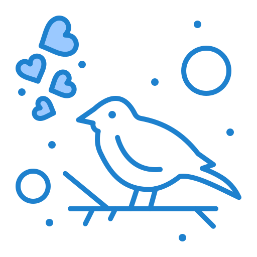 pájaro del amor Generic Blue icono