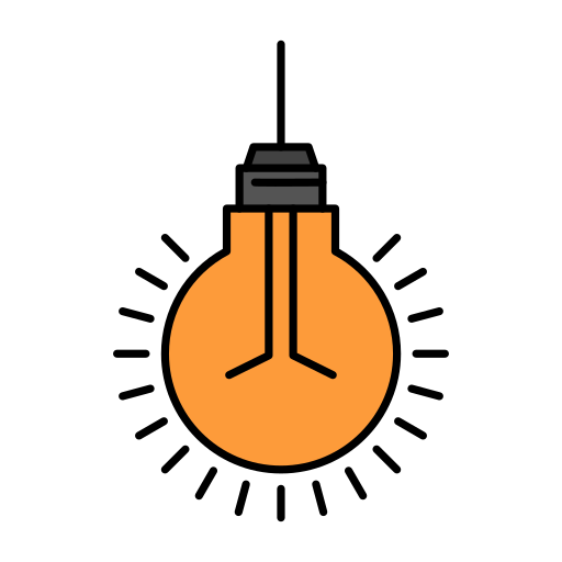 Light bulb Flatart Icons Lineal Color icon