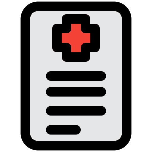 medizinischer bericht Pixel Perfect Lineal Color icon