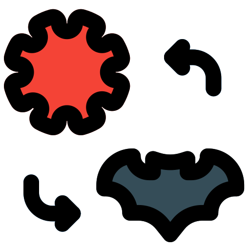 Bats Pixel Perfect Lineal Color icon