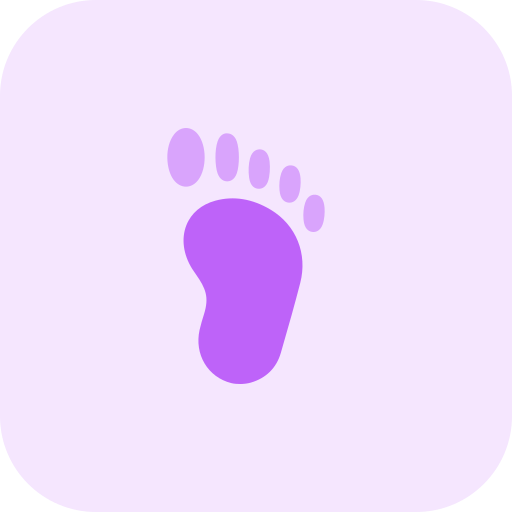 Footstep Pixel Perfect Tritone icon