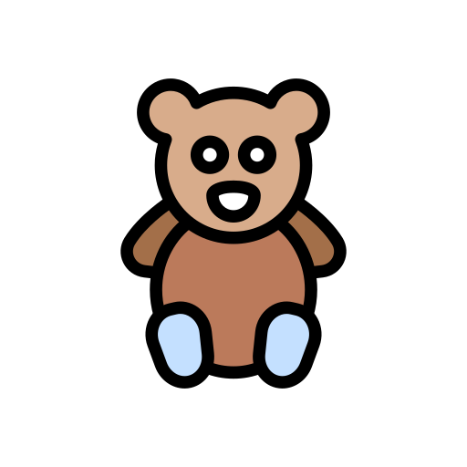 Teddy bear Vector Stall Lineal Color icon